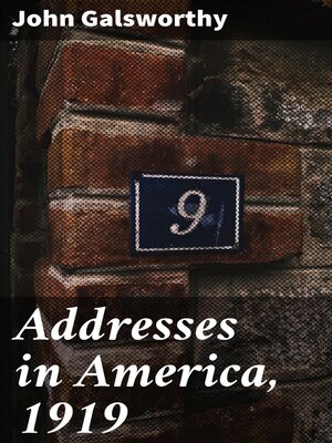 cover image of Addresses in America, 1919